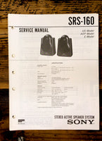 Sony SRS-160 Speaker  Service Manual *Original*