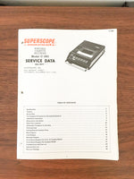 Superscope / Marantz C-190 Cassette Service Manual *Original*