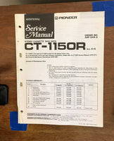 Pioneer CT-1150R Cassette  Service Manual *Original*