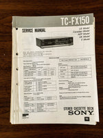 Sony TC-FX150 Cassette Service Manual *Original*