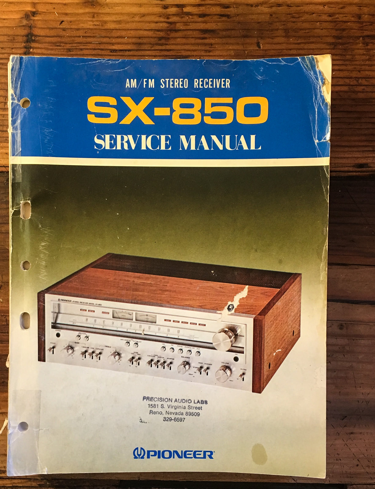 Pioneer SX-850 Receiver Service Manual *Original*
