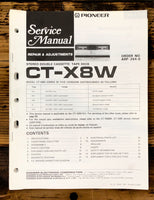 Pioneer CT-X8W Cassette Service Manual *Original*