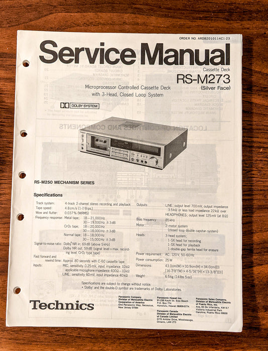 Panasonic RS-M273 Cassette Service Manual *Original*