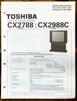 Toshiba CX2788 CX2988C TV / Television Service Manual *Original*