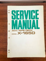 Akai X-165D Reel to Reel Service Manual *Original*