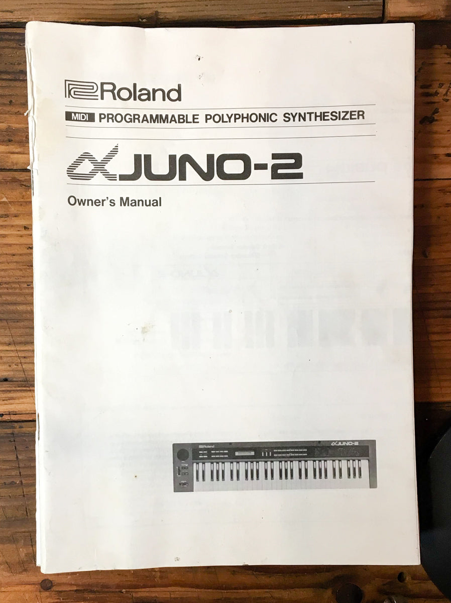 Roland Juno-2 Synthesizer Owner / User Manual *Original*