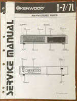 Kenwood T-7 7L Tuner  Service Manual *Original*