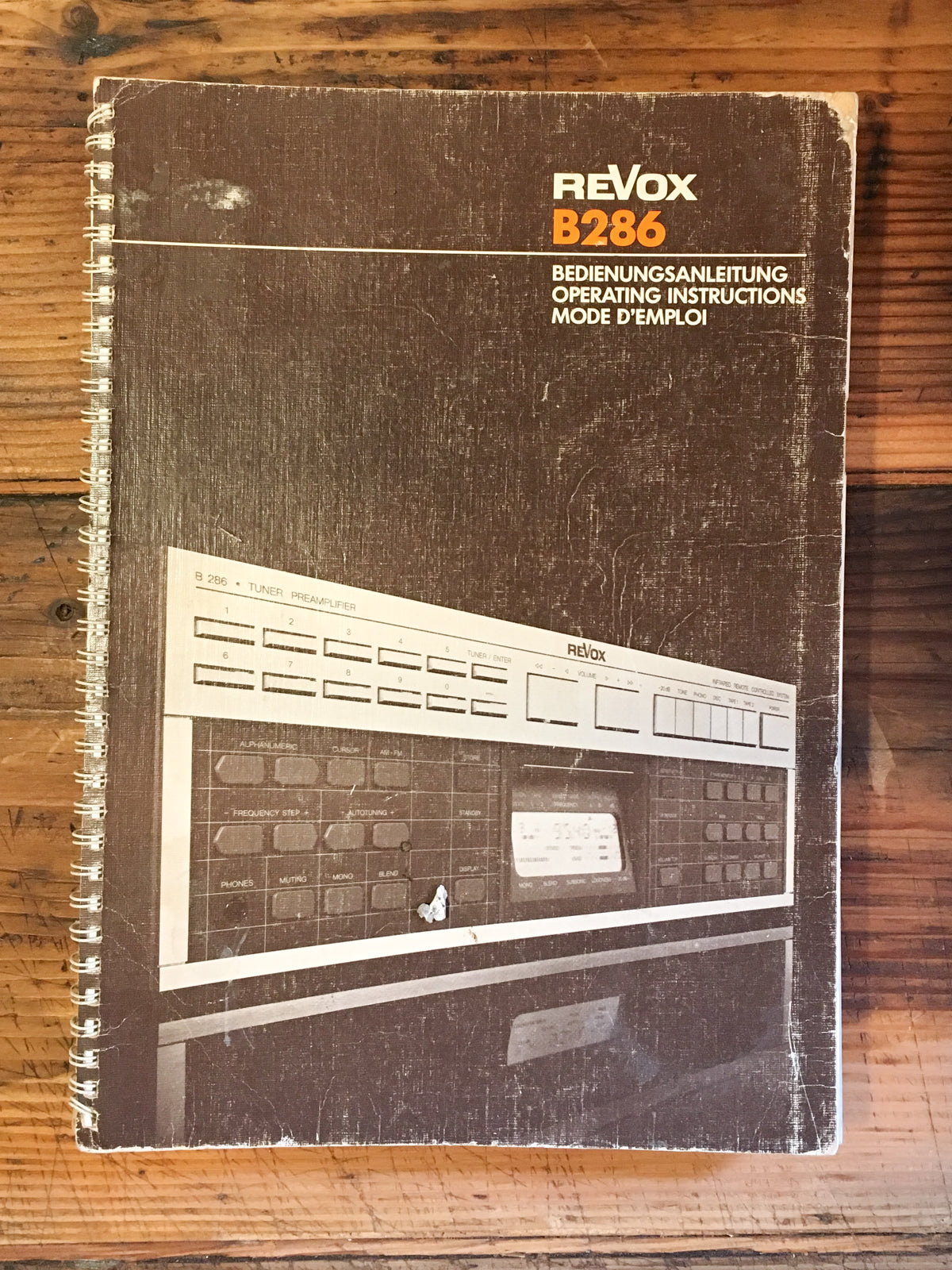Revox B286 B-286 Preamp / Tuner Owner / Operating Manual *Original*