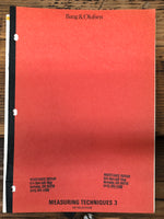 B&O Bang Olufsen HiFi / Stereo Measuring Techniques 3  Service Manual *Orig*