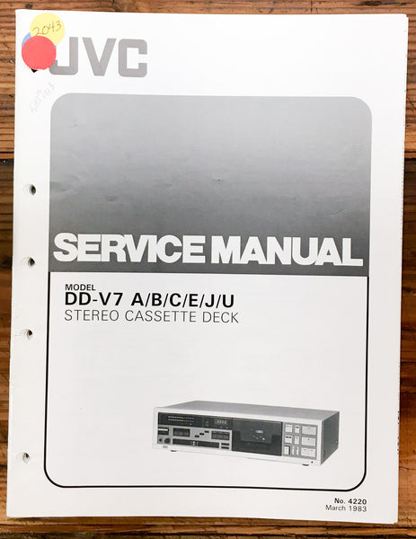 JVC DD-V7 Cassette  Service Manual *Original*