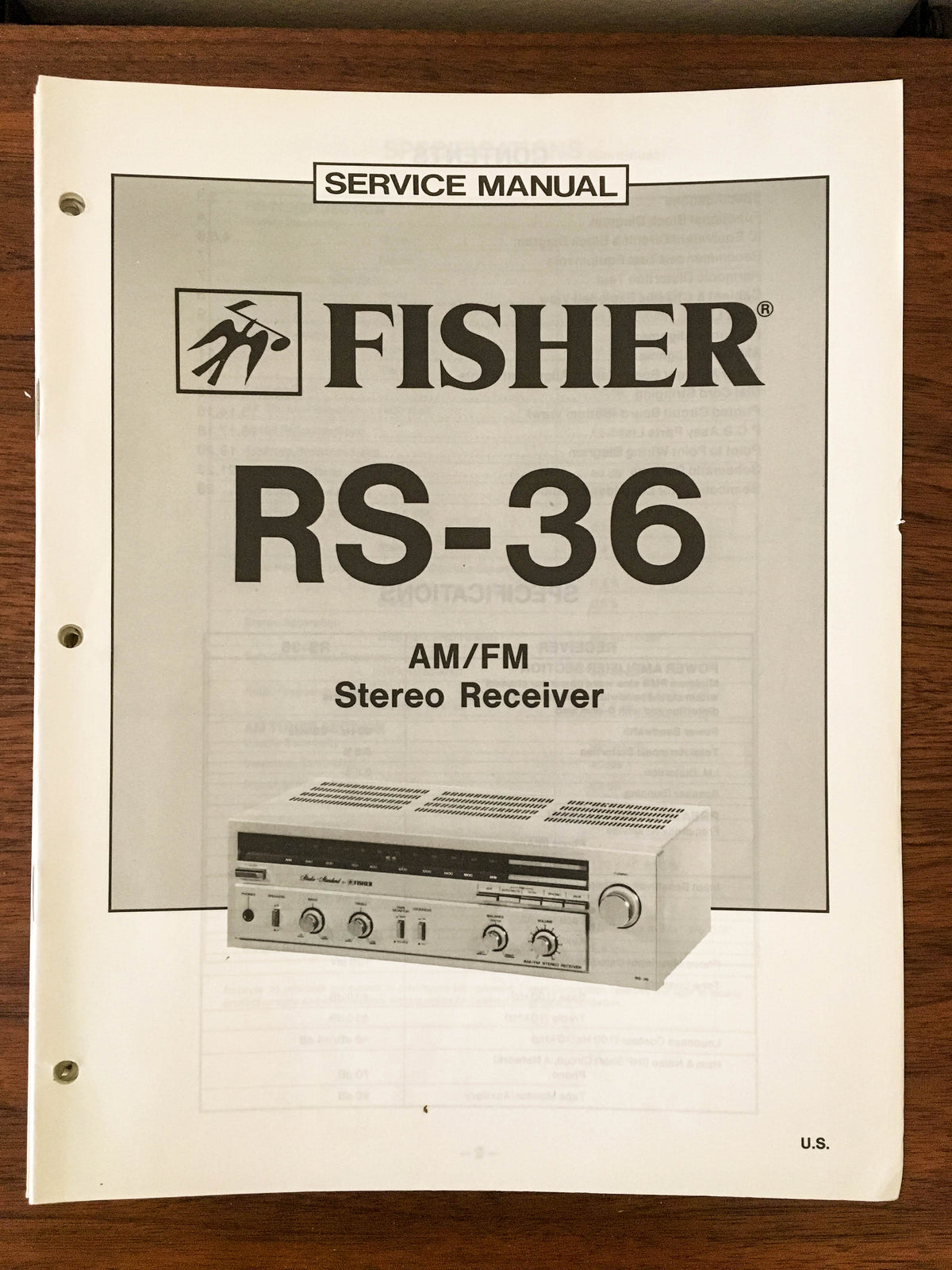 Fisher RS-36 Receiver Service Manual *Original*