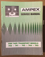 Ampex Model 740 741 743 744 745 Reel to Reel  Service Manual *Original*