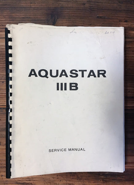ESP Aquastar 3 B III B Projector Service Manual *Original*