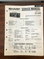 Sharp GF-A1 Radio / Boombox Service Manual *Original*