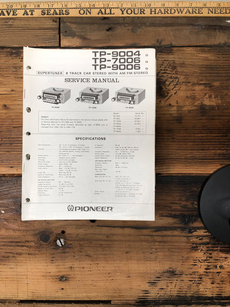 Pioneer TP-9004 TP-7006 TP-9006 Radio Service Manual *Original*