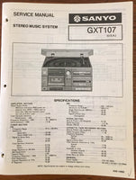 Sanyo GXT107 GXT 107 STEREO Service Manual *Original*