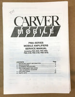 Carver PMA-2100 2150 2022 2062 4075 Mobile Amplifier  Service Manual *Original*