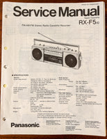 Panasonic RX-F5 Radio Cassette Service Manual *Original*