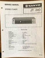 Sanyo JT 240 Tuner Service Manual *Original*