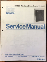 Philips RH532 Motiional Feedback System Speaker  Service Manual *Original*