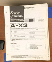 Pioneer A-X3 Amplifier Service Manual *Original*