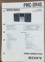 Sony  PMC-DR45 Minidisc Stereo Service Manual *Original*