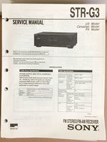 Sony STR-G3 Receiver  Service Manual *Original*