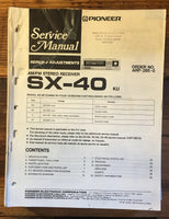 Pioneer SX-40 Receiver Service Manual *Original*