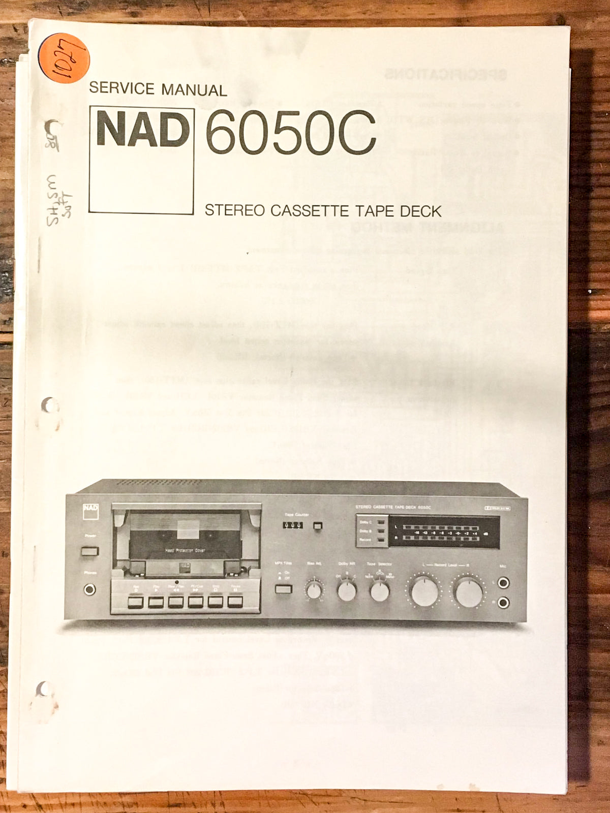 Pioneer 6050C Cassette Service Manual *Original*