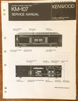 Kenwood KM-107 Stereo Amplifier Service Manual *Original*