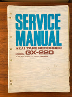 Akai GX-220 GX-220D Reel Tape Player Service Manual *Original*