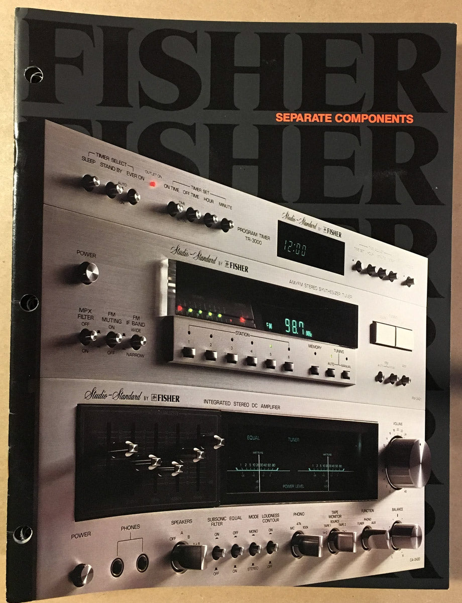 Fisher 1980 Separates Catalog CC-3000 BA-6000 TR-3000  29 pg *Orig*