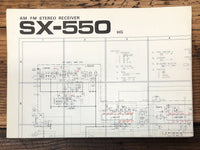 Pioneer SX-550 HG Receiver Foldout Service Manual *Original*