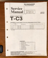 Pioneer T-C3  Cassette  Service Manual *Original* #1