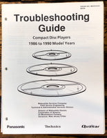 Technics Panasonic Quasar 1986-1990 CD Player TroubleShooting Guide *Original*