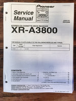 Pioneer XR-A3800 Receiver Service Manual *Original*