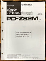 Pioneer PD-Z82M CD Player Add. Service Manual *Original*