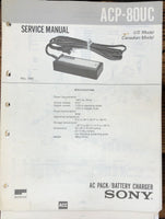 Sony ACP-80UC Charger  Service Manual *Original*