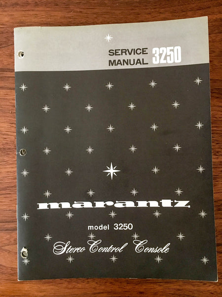 Marantz 3250 Preamp / Preamplifier Service Manual *Original*