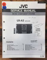 JVC UX-A3 Stereo Service Manual *Original*