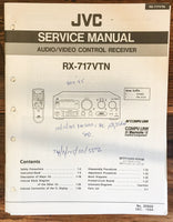 JVC RX-717VTN RX-717 VTN Receiver Service Manual *Original*