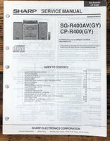Sharp SG-R400 CP-R400 Stereo Service Manual *Original*
