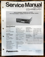 Panasonic CQ-H16EU EC Car Stereo  Service Manual *Original*