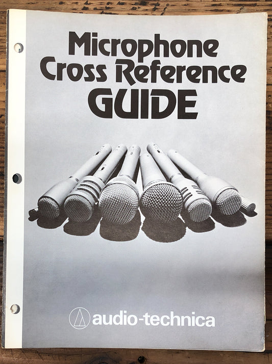 Audio Technica Microphone Cross Reference Guide   3 pg Foldout Brochure *Orig*