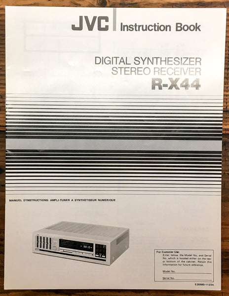 JVC R-X44 Receiver  User / Owners Manual *Original*