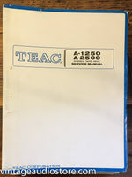 Teac A-1250 A-2500 Reel to Reel  Service Manual *Original*