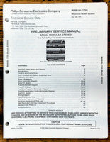 Magnavox AS9604 Stereo Prelim. Service Manual *Original*