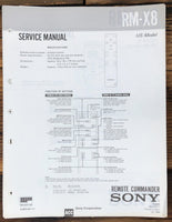 Sony RM-X8 Remote Control  Service Manual *Original*