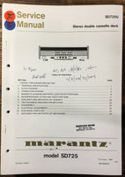 Marantz SD-725U SD 72 5U Cassette  Service Manual *Original*