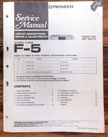 Pioneer F-5 Tuner  Service Manual *Original*